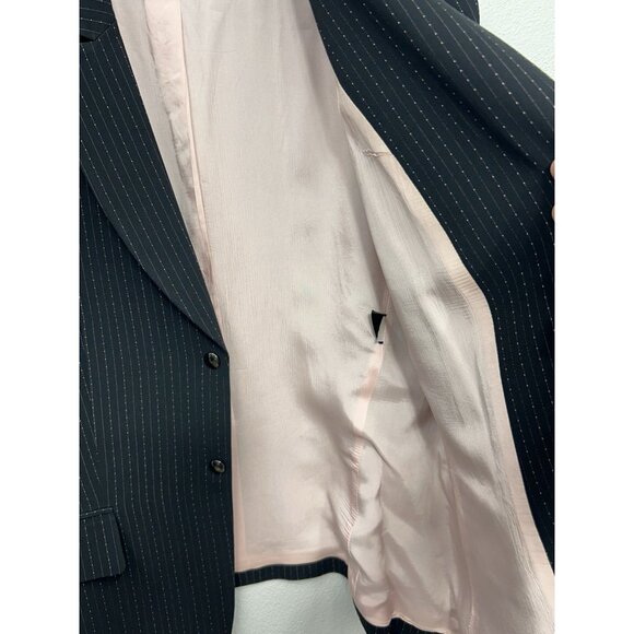 Tahari 2-piece Blazer Skirt Set Women’s 12 Black Pink Stripe Office Career - Picture 8 of 12